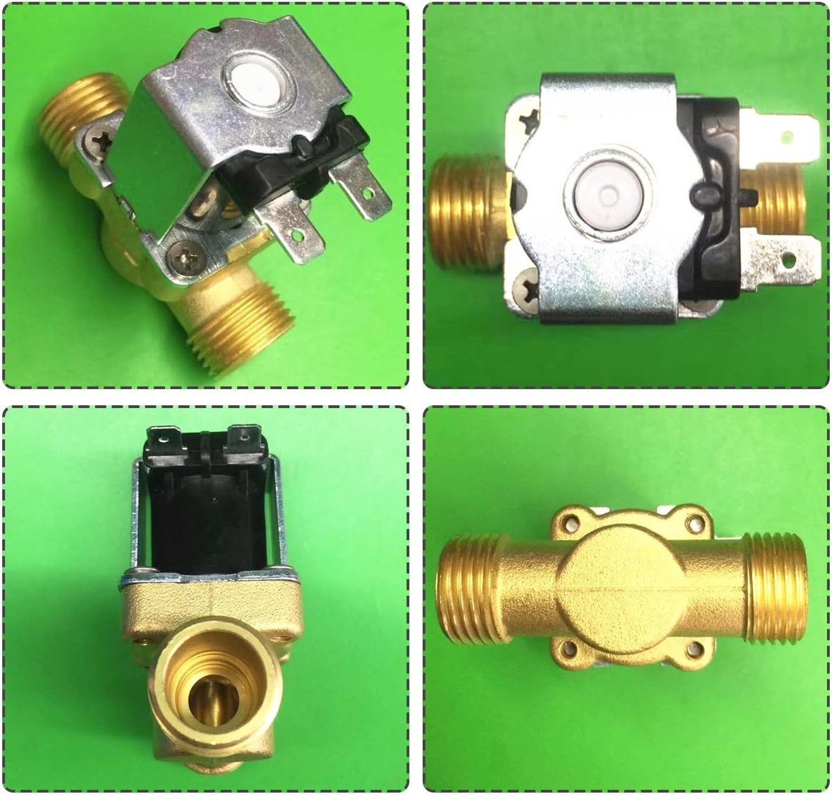 Elektrische Solenoïde Ventiel 1/2 Inch DC 12V, Normaal Gesloten Inlaat, Messing Ventiel voor Waterbeheersing en Irrigatie