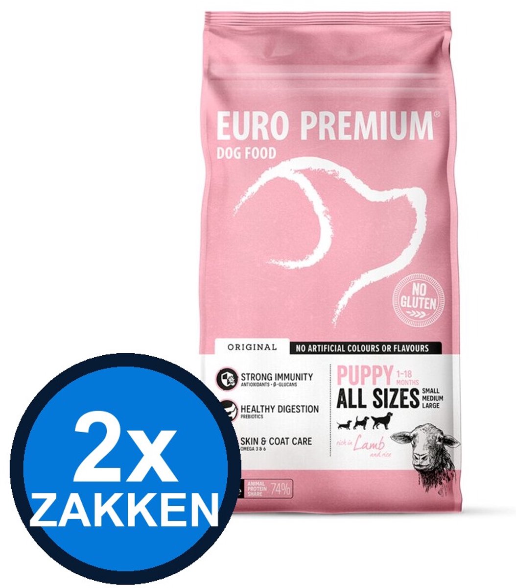 Euro Premium Euro-Premium - Puppy Lamb & rice - Hondenvoer Droogvoer - 3 kg