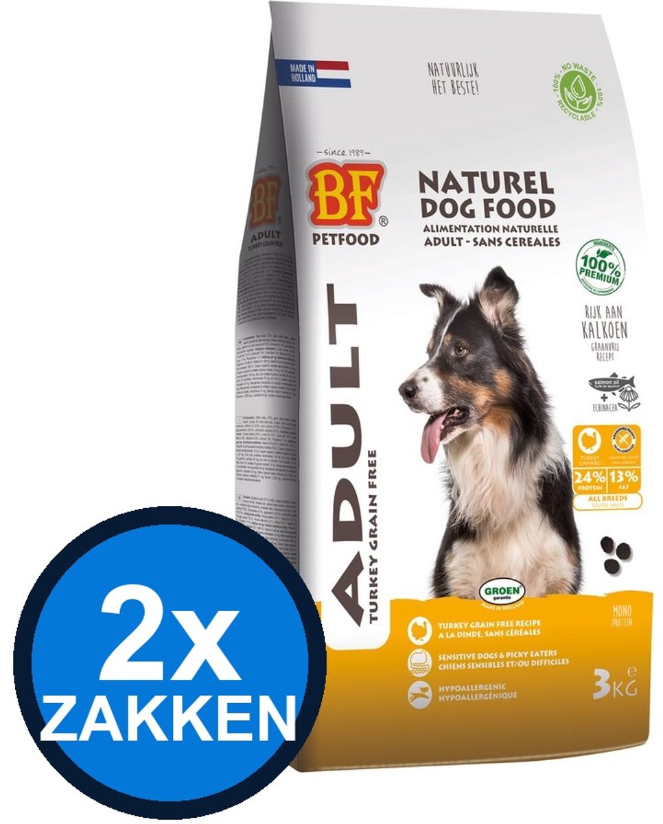 Biofood Biofood - Adult Kalkoen Graanvrij - Hondenvoer Droogvoer - 4 kg