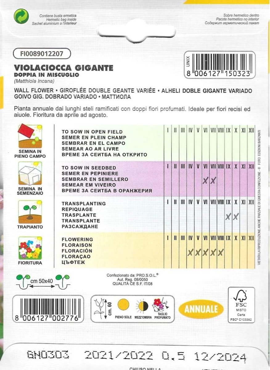 Bloemzadenmix - Papieren Zak - Luchtdicht en Kleurig - Ideaal voor Snijbloemen - Voor Amateurs