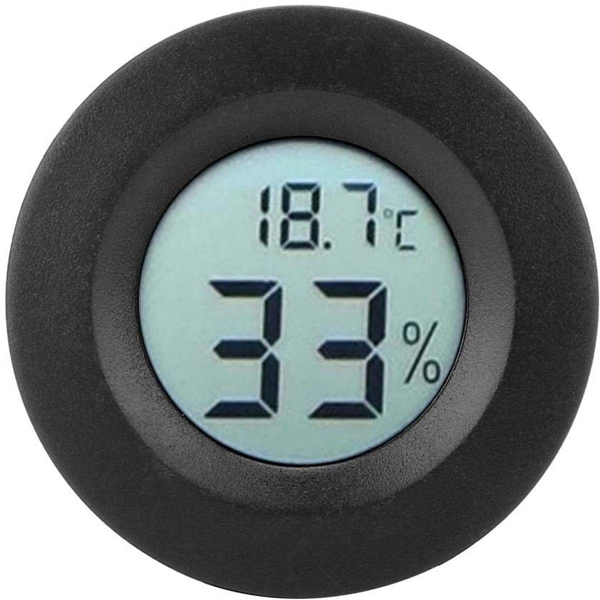 Kamerhygrometer-thermometer - Zwart - Digitale LCD-weergave - Vochtigheid en temperatuur meten - Voor Thuis en Kantoor