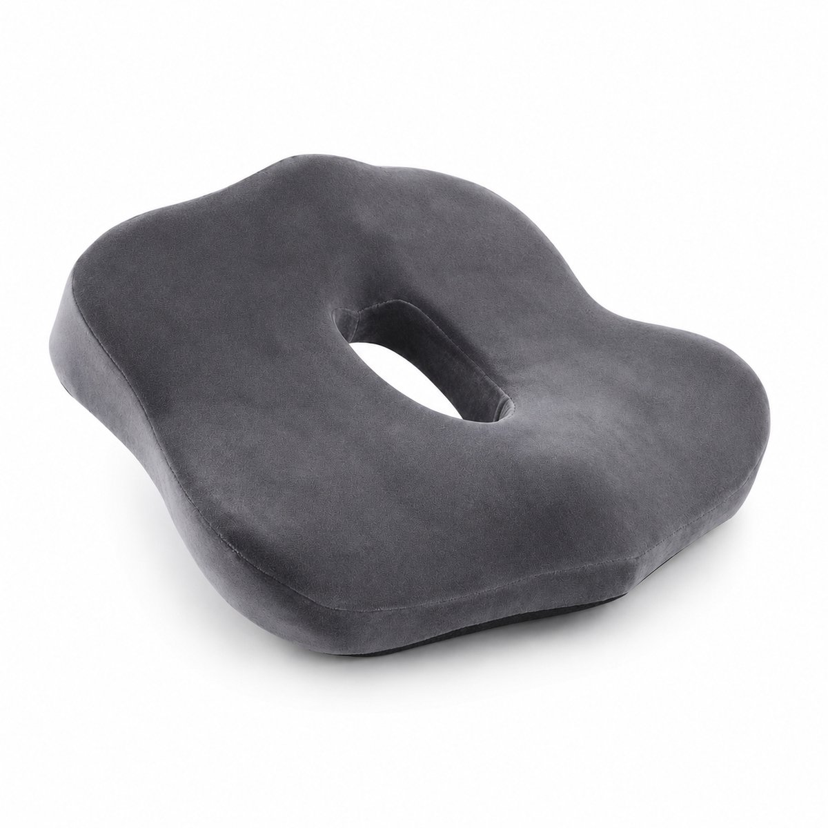 Gloovon Ergonomisch Zitkussen - Orthopedisch Zitkussen & Zitring - Stuitkussen - Stuitje - Decubitus - Donker-grijs