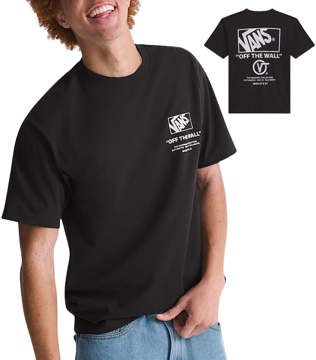Vans Stacked Hi SS Shirt Heren Zwart