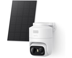 eufy Security eufyCam C37, Draadloze Beveiligingscamera Voor Buiten, 360° Beeld, 2K Zonnecamera, Persoons-, Huisdier- En