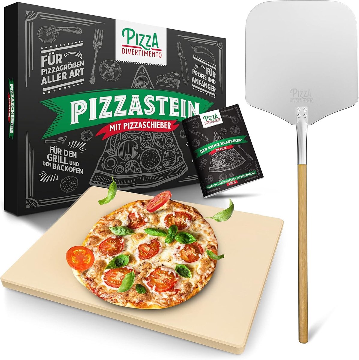 Pizzasteen - Cordieriet - Voor Knapperige Bodem - Geschikt voor Oven en Grill - Voor Thuisbakken