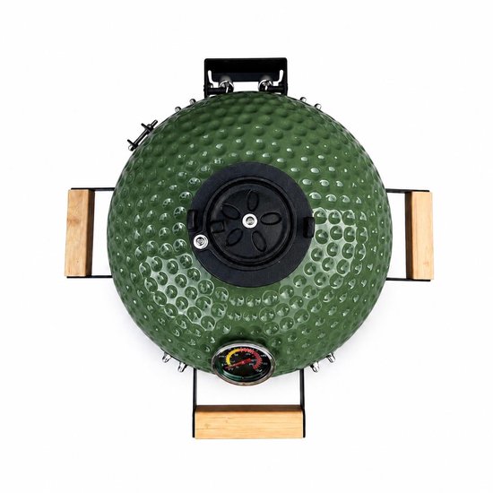 Barero Kamado BBQ - 13 Inch Houtskool Barbecue - Inclusief Onderstel - Egg met Accessoires - Groen - PFAS-vrij — afbeelding 2