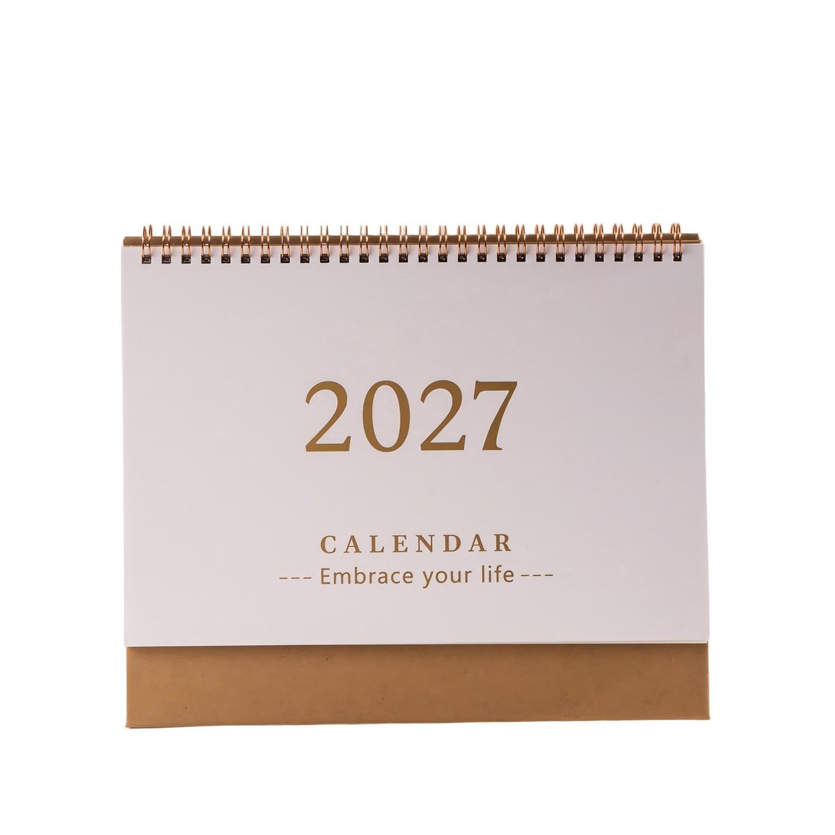 Bureaukalender 2026-2027 – Engelstalige Flipkalender – Bureauplanner met Grote Schrijfruimte – Maandplanner voor Kantoor, Studie en Thuis – Wit – 25 × 21 cm – 1 Stuk