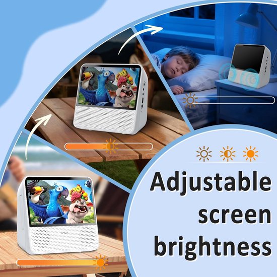 Draagbare DVD-speler met 4000mAh oplaadbare batterij - ondersteunt CD/DVD/Bluetooth/USB/MP3/AV, ingebouwde dubbelluidspreker CD/DVD speler, Afspelen in geheugen/Afstandsbediening/Timer - (wit) — afbeelding 4