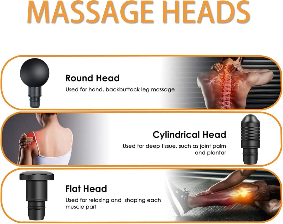 Shenzhen Haorui Vervangbare Massage Gun Accessoires - 9 Massagekoppen - afbeelding 2
