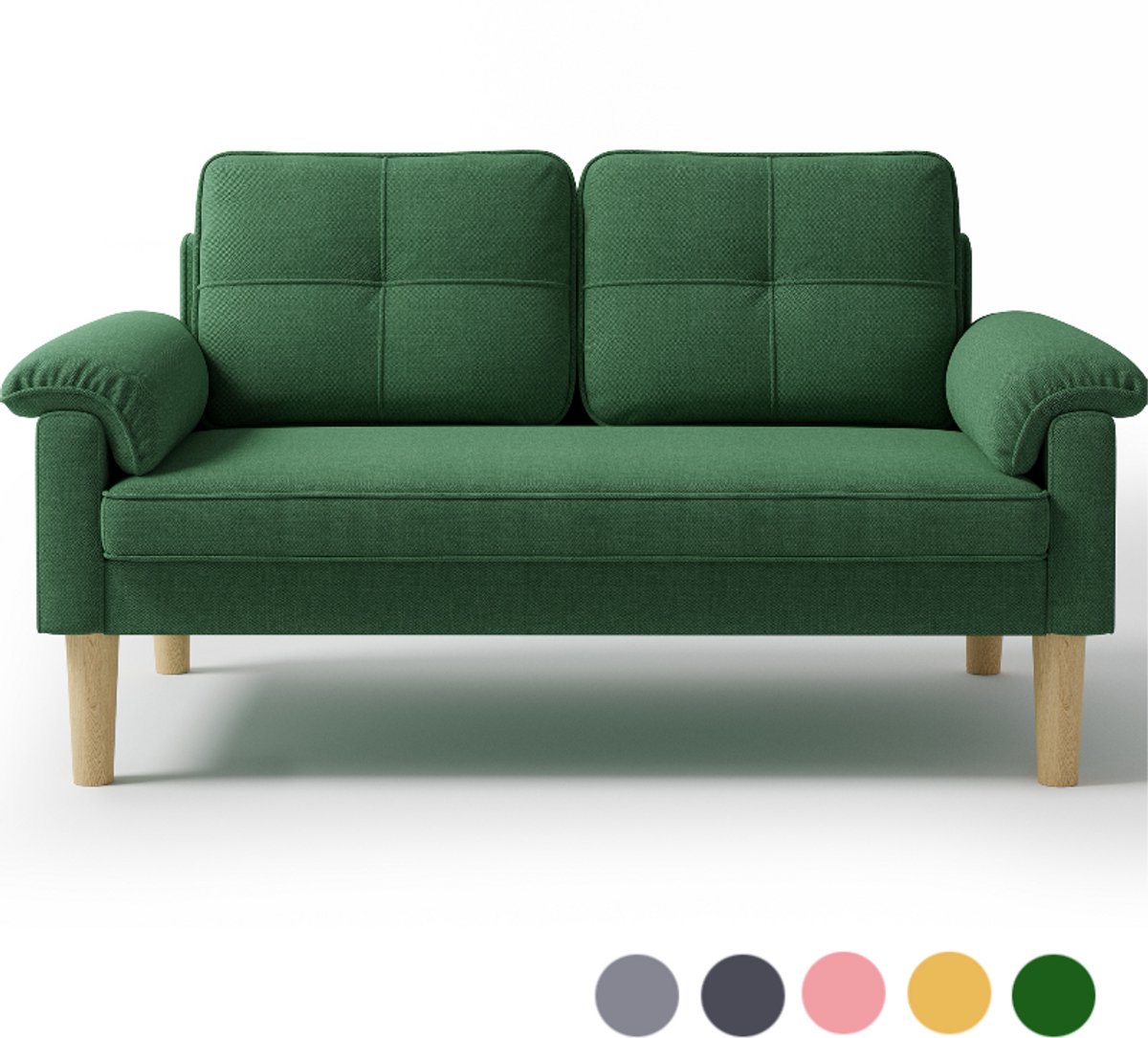 Bealife AR71 Bank - 2 Zitsbank met Zijvak - 145 x 77 x 77 cm - Groen