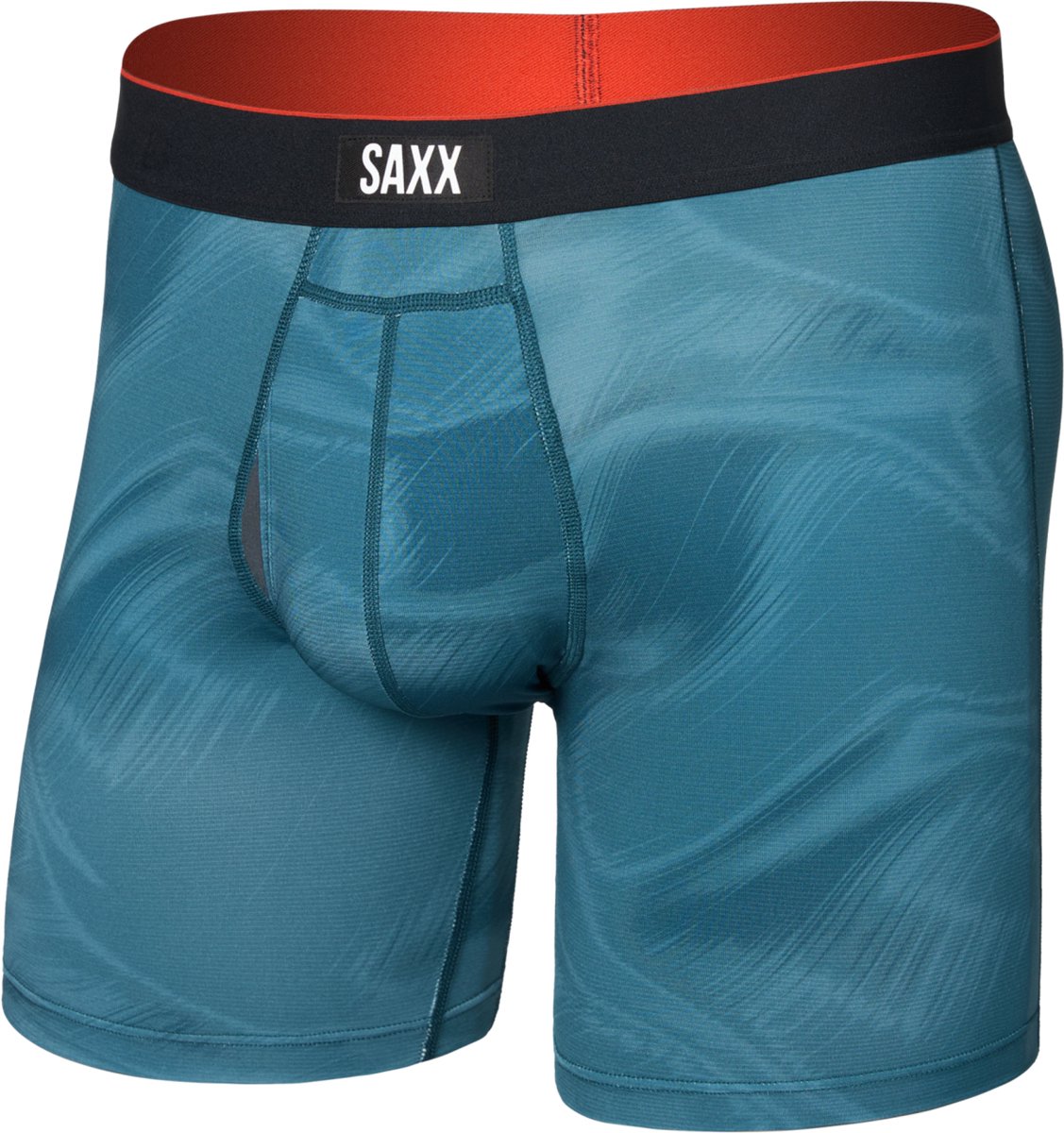 SAXX Heren Boxershort Multi-Sport Mesh - Boxer met BallPark Pouch® PRO - Lichtgewicht Sport Ondergoed - Platinum Camo - Groenblauw - L