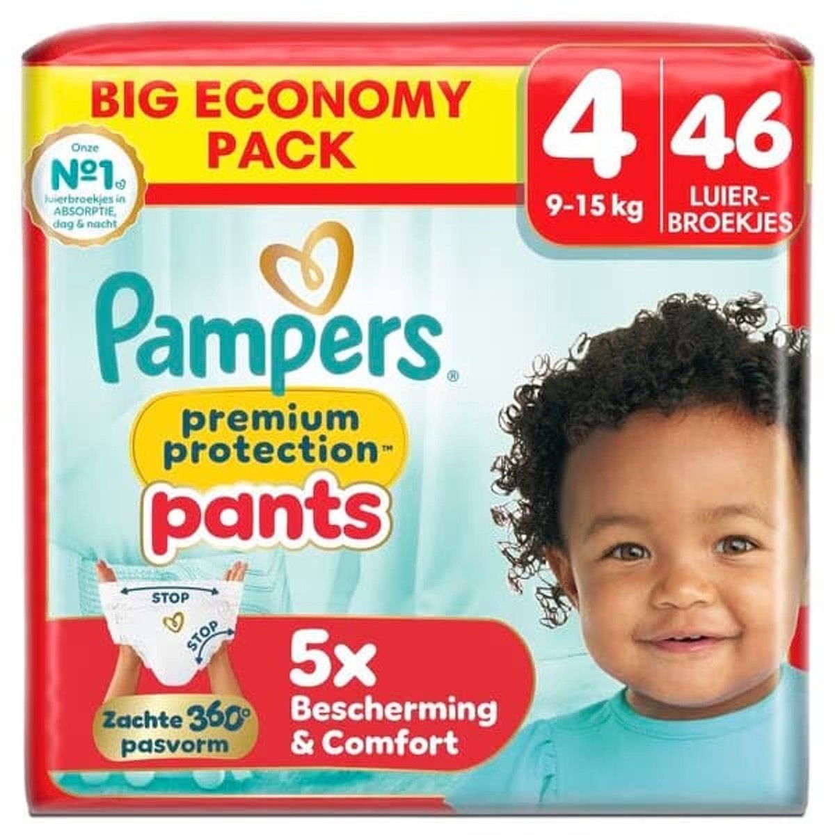 Pampers Premium Protection Pants Maat 4 - 46 Luierbroekjes - 9-15 kg - Voordeelverpakking