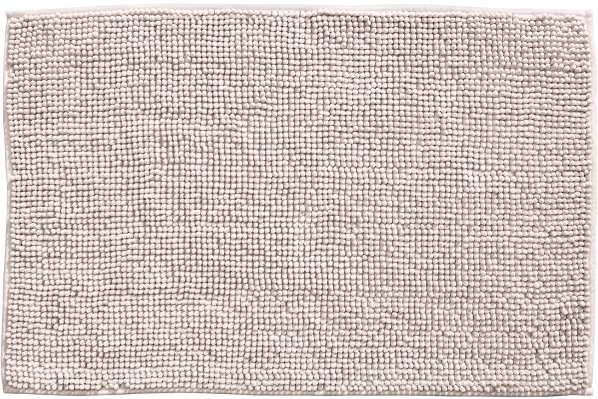 Badmat Indiana Beige 58x90 cm – Zachte Chenille Badmat Rechthoek – Luxe Douchemat – Sneldrogend & Waterabsorberend – Oeko-Tex Gecertificeerd – Wasbaar