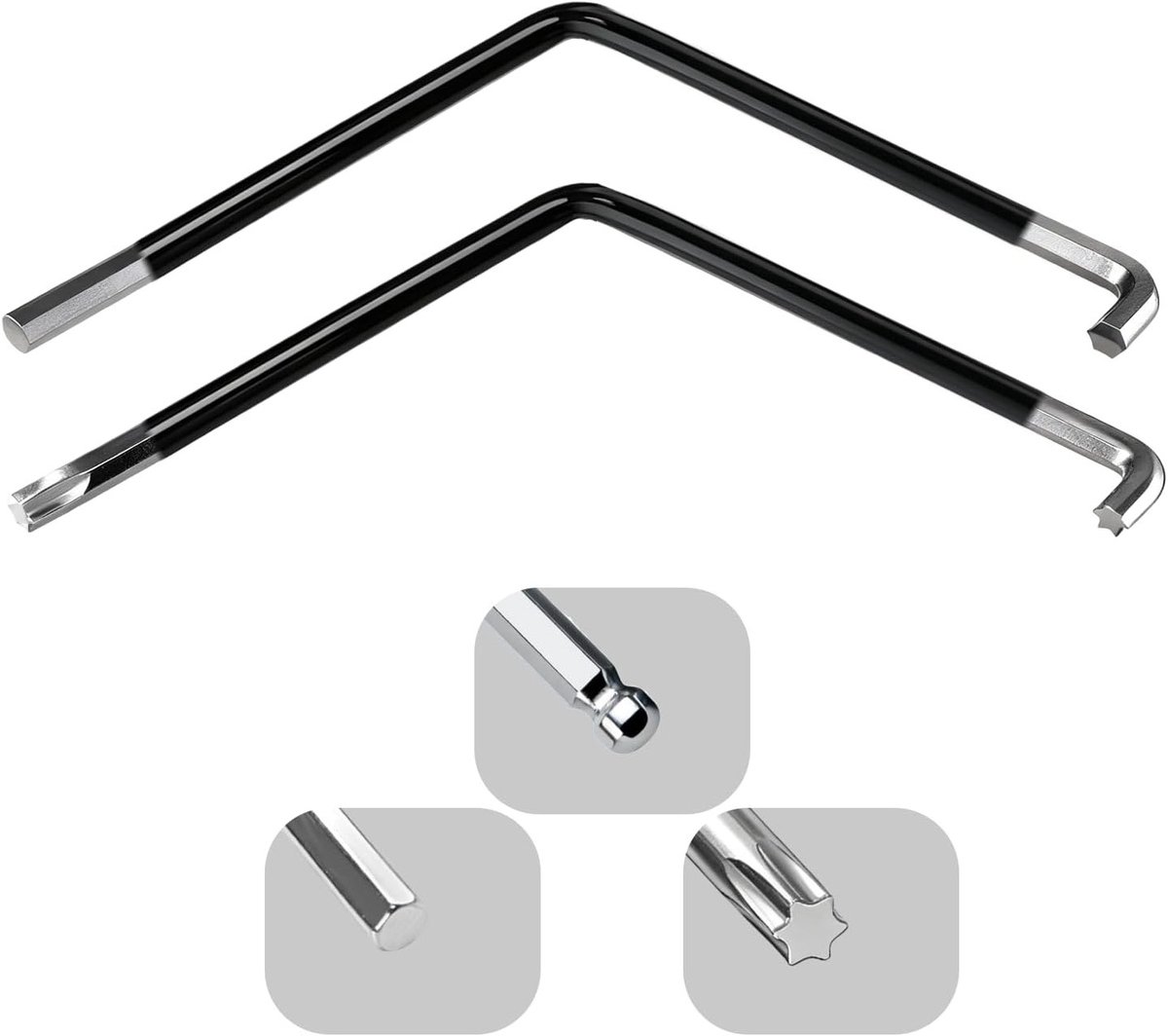 Raamafstelgereedschap set met 4 mm inbussleutel en Torx TX15 met kogelkop voor optimale deur- en raaminstallatie