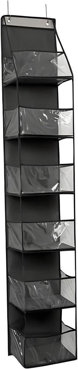 Hanging Organizer voor Deur met Doorzichtige Venster, Hoge Draagcapaciteit, Ideaal voor Slaapkamer, Keuken en Studentenhuis, Efficiënte Opbergruimte en Praktische Oplossing