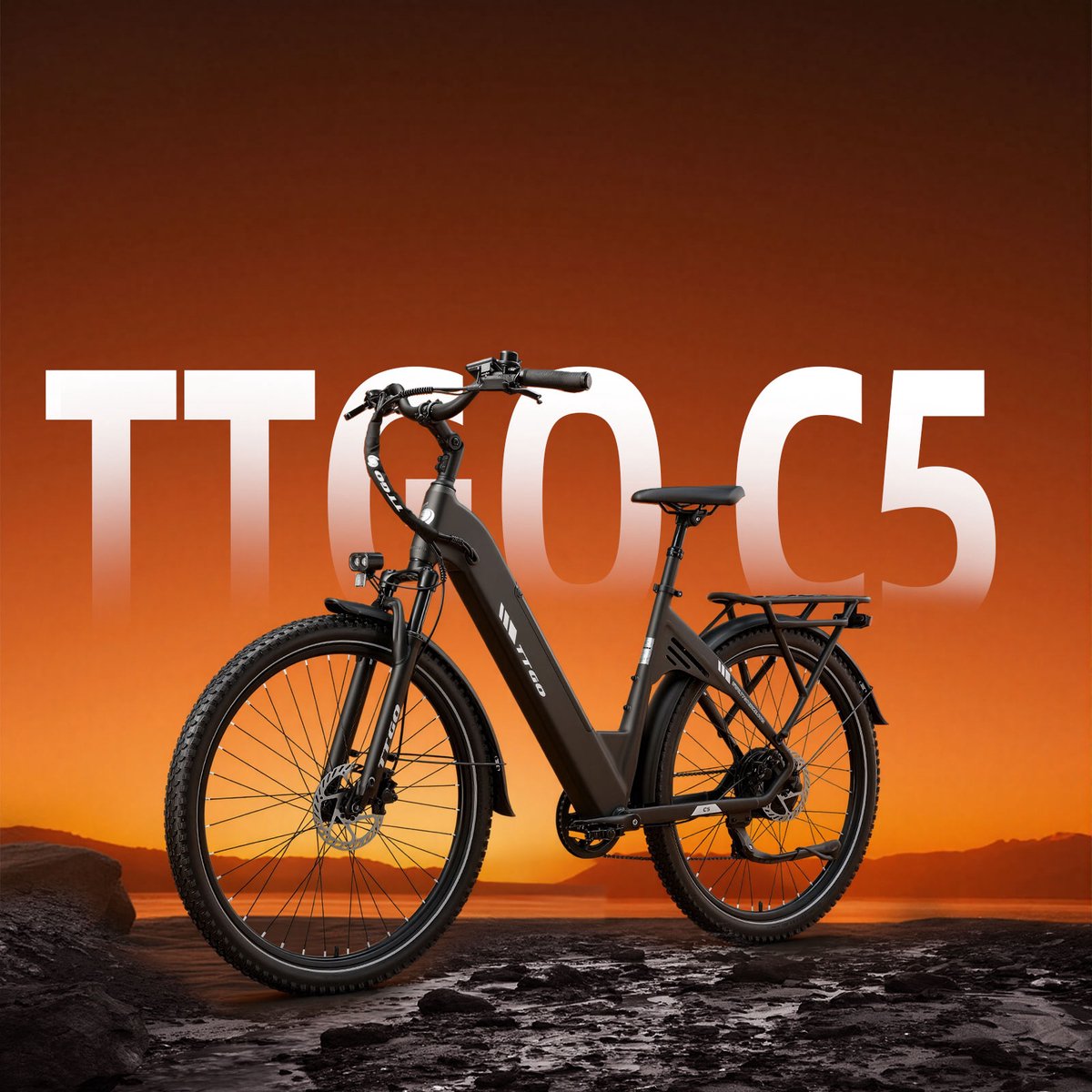 TTGO C5 E-bike - 25 km/u - 27.5inch - 90km actieradius - 250W motor - 48V 13.5Ah accu - 70NM - grijs thumbnail 6