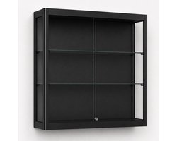 Helioz wandvitrine Presentation 1000WZ zonder verlichting - zwart