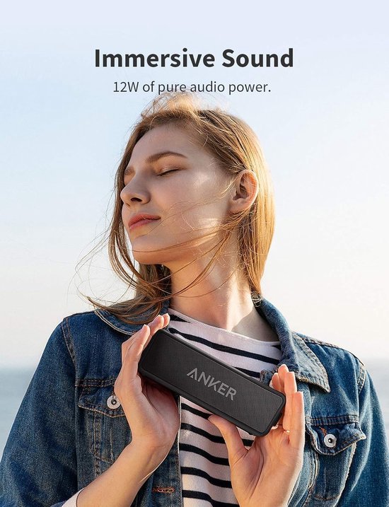 Soundcore 2 Bluetooth-luidspreker by Anker - Fantastisch geluid - Enorme bas met dubbele basdrivers - 24-uurs accu - Verbeterde IPX7 waterbescherming - Draadloze luidspreker voor iPhone en Samsung - Zwart van Soundcore — afbeelding 4