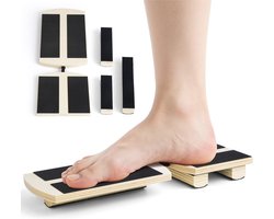 Balance board - Balans trainer - Enkel Balansbord - Enkelbalansbord - Enkel Rekken - Houdingscorrectie - Fysiotherapie - Antislip Houten - Versterkt effectief de voetkracht en -stabiliteit - voor Sport, Yoga, Pilates en Core Training
