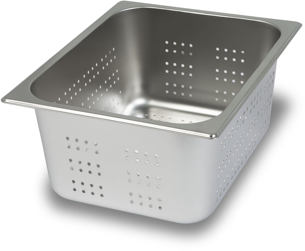 VERTES GN-bak 1/2 Gastronorm (roestvrij staal, 150 mm diep, geperforeerd, roestvrij, krasbestendig, temperatuurbestendig van -40° tot +300°C, geschikt voor bain-marie en veelzijdig gebruik in de horeca)