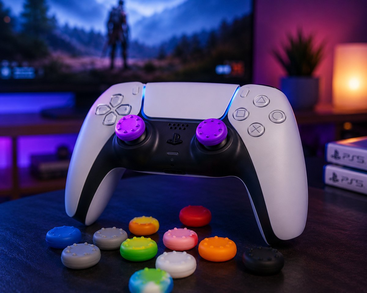 Thumb Grips Set – Voor PlayStation 3-4 en Xbox controllers - 6 stuks – foto 2