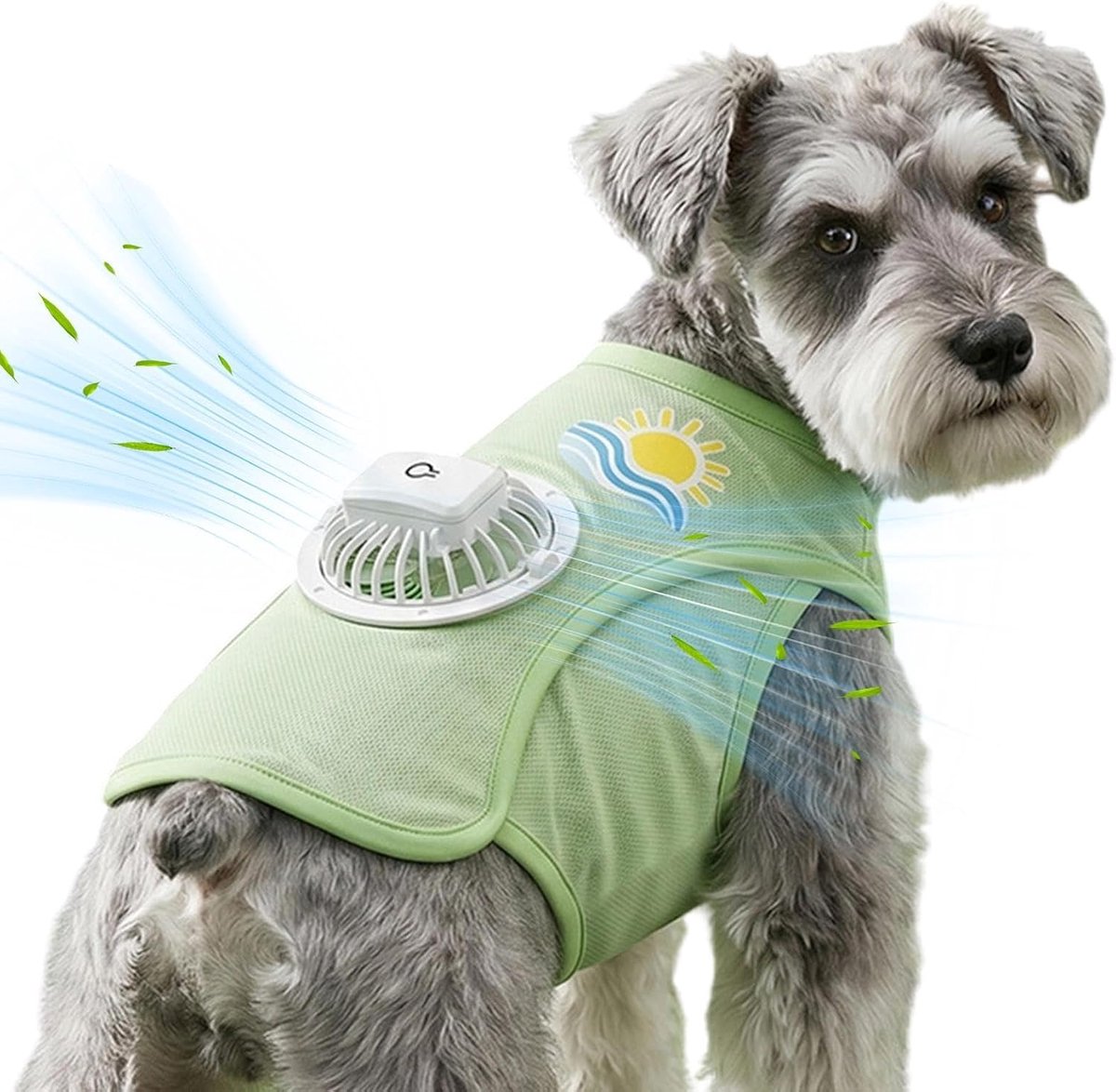 Koelshirt voor honden-3 snelheden- huidvriendelijke kleding met ventilator-koelvest voor de zomer-geschikt voor puppy's, feestjes, wandelingen en als rekwisiet bij buitenfoto's(3XL)