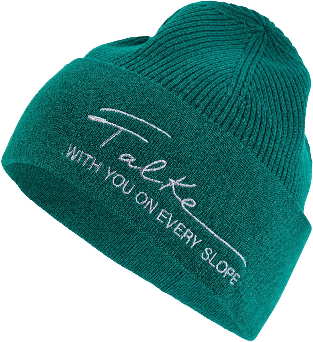 FALKE Ski Wool Beanie sneldrogend warm wol muts unisex ONESIZE Groen