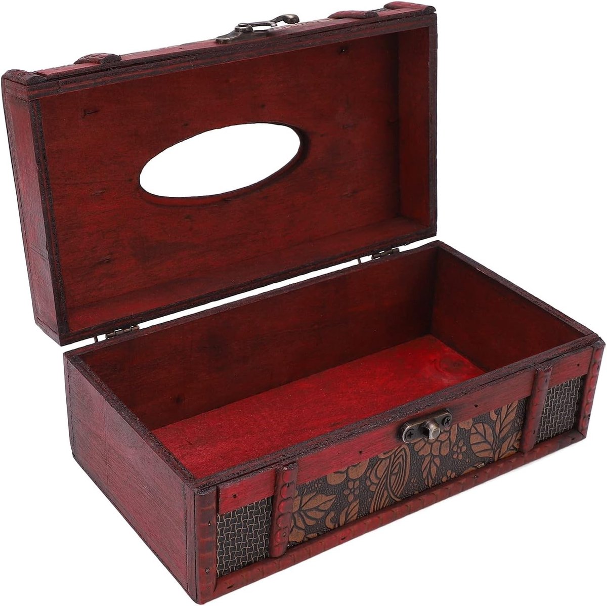 Decoratieve Houten Tissue Box Houder voor Woondecoratie, Keuken, Slaapkamer en Woonkamer - Rectangulaire Papieren Servettenhouder