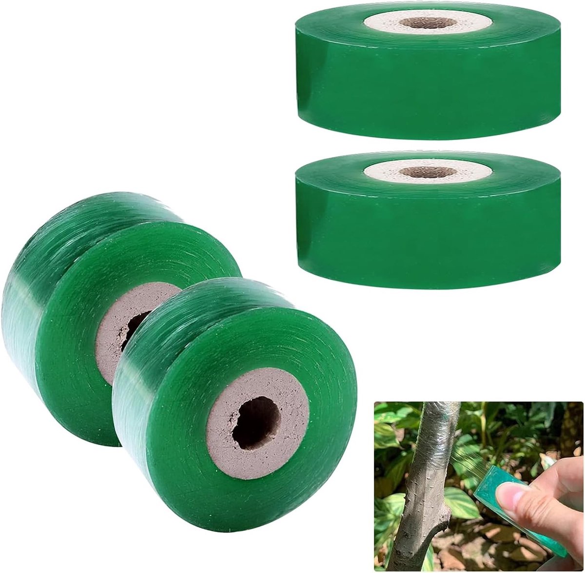 Duidelijke Graft Tape voor Tuinieren - 4 Stuks, 2 cm Breed, Elastisch en Zelfklevend voor Bomen, Zaailingen en Bloemen