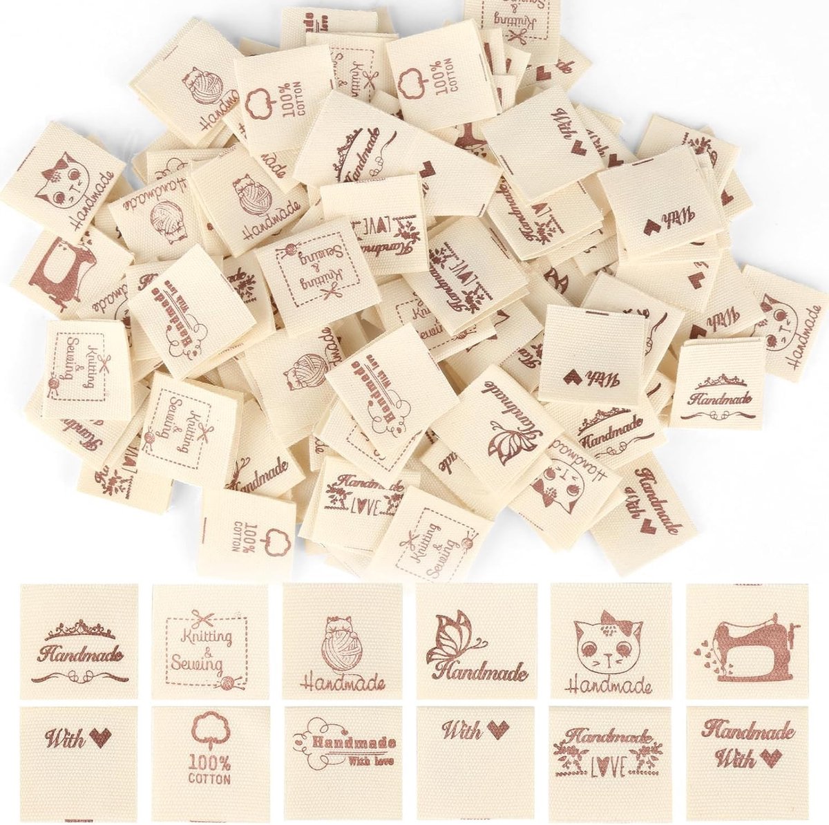 Handgemaakte Stoffen Labels voor Kleding - Ideaal voor Naaiwerk en Personaliseerbare Labels