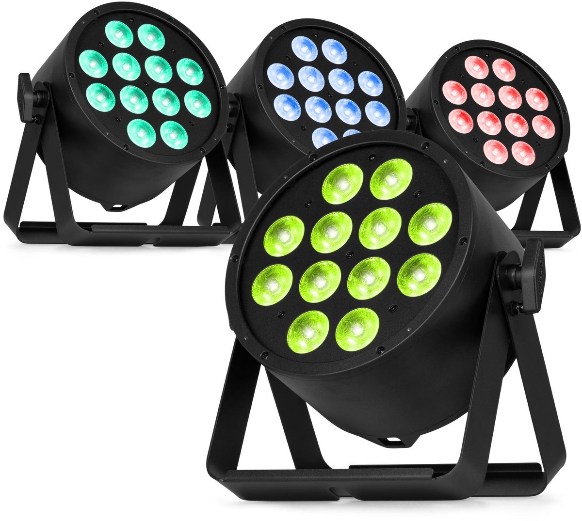 BeamZ Pro set van 4 BAC332 LED parren - ProPar met RGBALC LED’s - 12x 10W