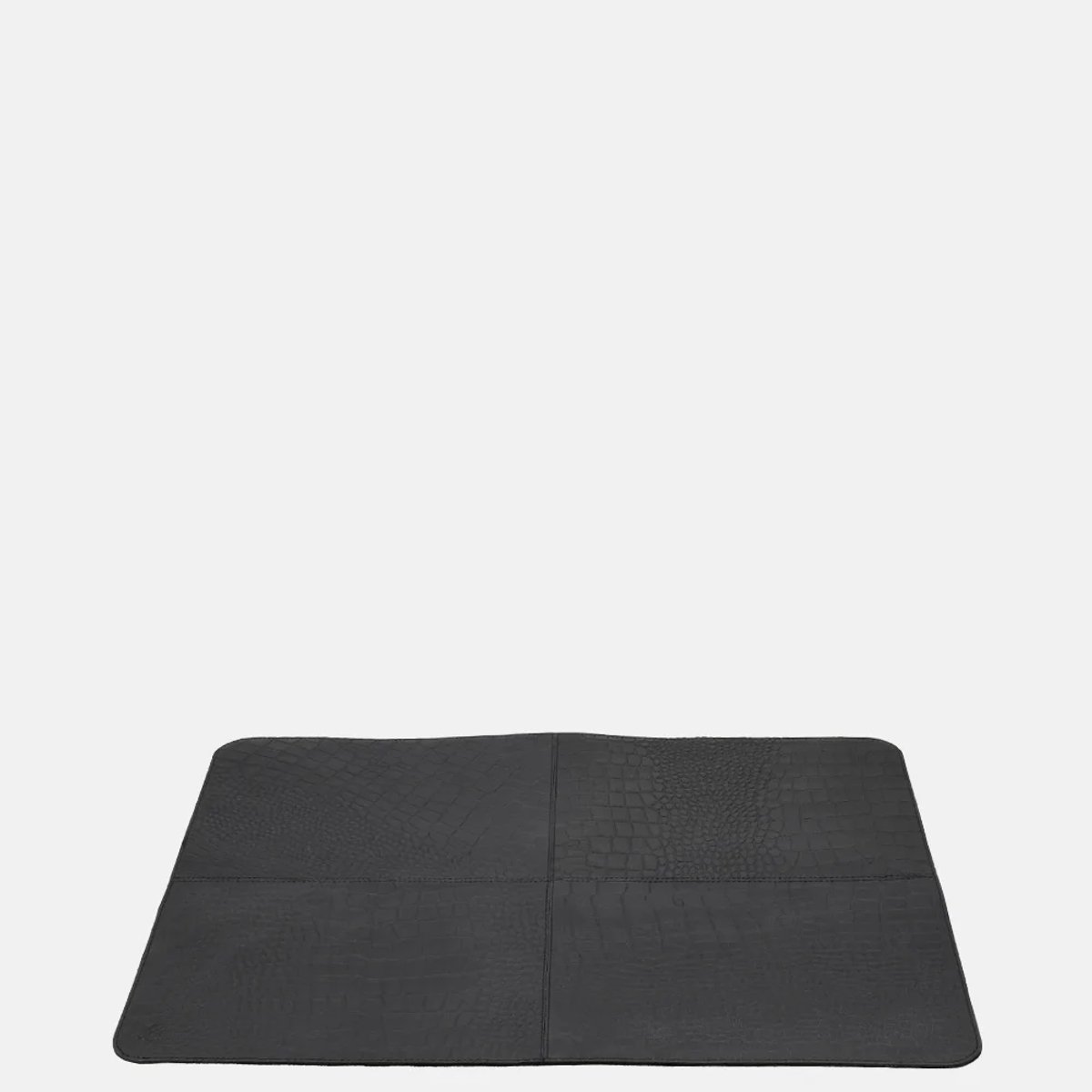 Chamada Carmen leren placemats rechthoek croco (2 stuks) black