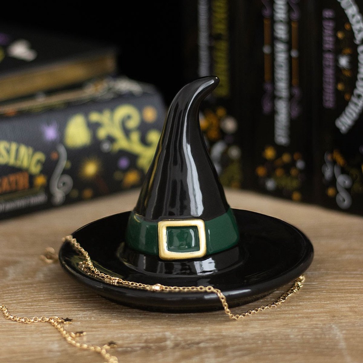 Black Witch Hat Trinket Dish - halloween - heks