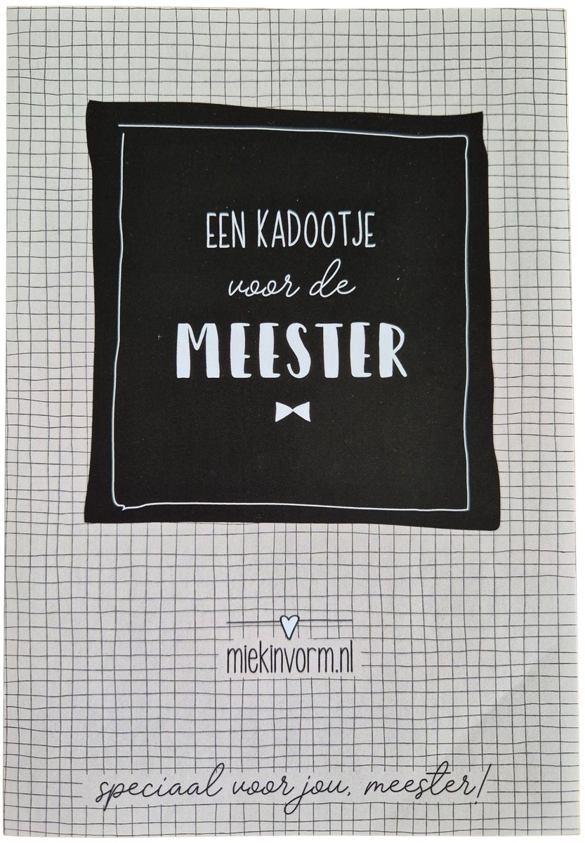 2x grote sticker A6 - Kadootje voor de meester - Einde schooljaar - Cadeau