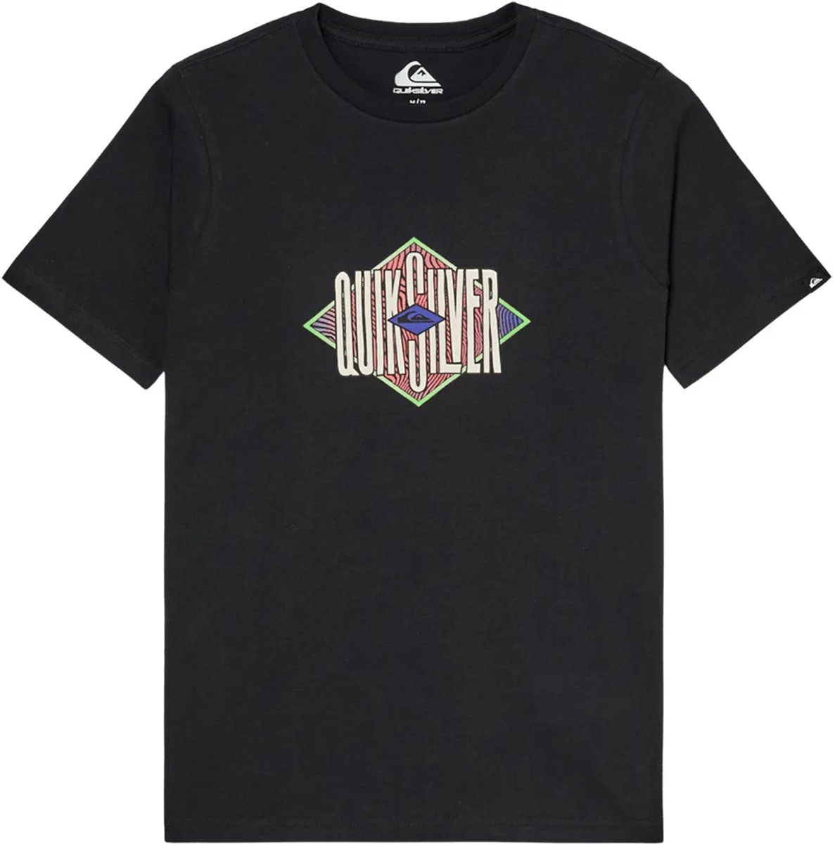 Quiksilver Losange T-shirt Met Korte Mouwen 10 Years Jongen Zwart