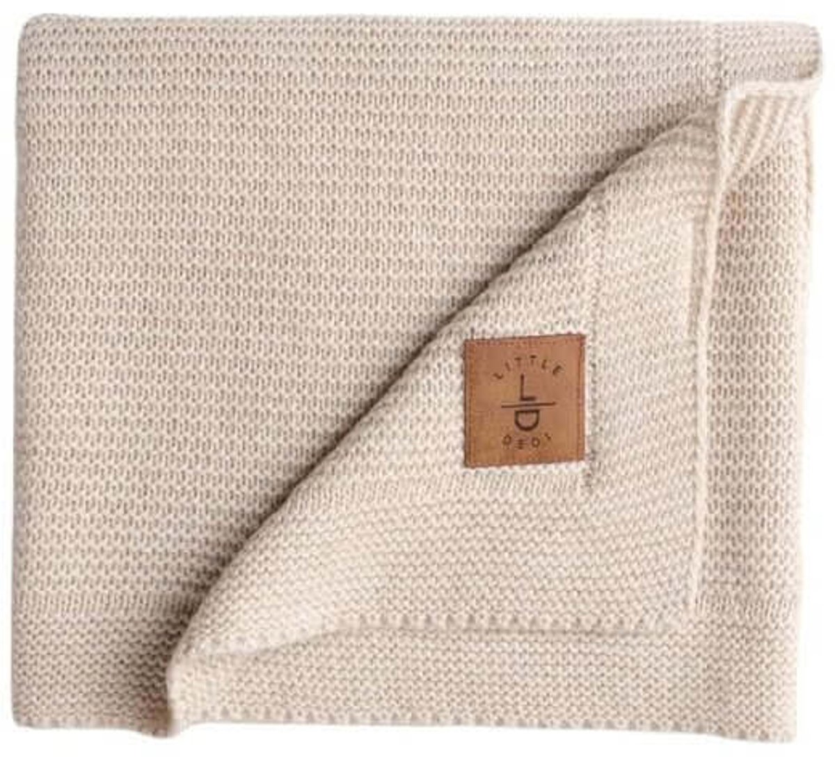 Little Dedi Babydeken – Gebreid Babydekentje – OEKO-TEX – Zacht & Ademend – 80x100 cm – Beige