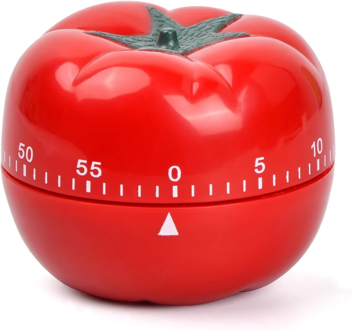 Mechanische Keukenwekker - Rood Kunststof - Duurzaam en Batterijvrij - Eenvoudig in Gebruik - Voor Koken en Studeren