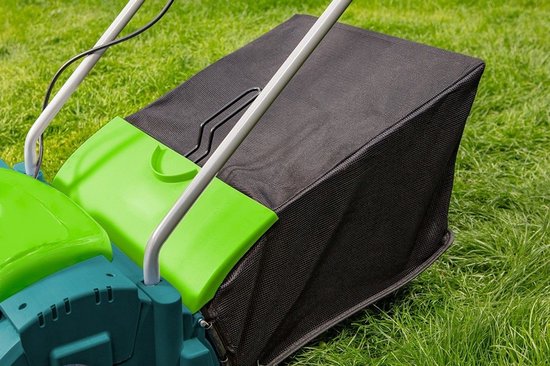 Verticuteer Machine 1400w 48L Opvangbak, Werk Wijdte 380mm, Hoogte instelbaar 3-12mm, 7 Messen — afbeelding 4