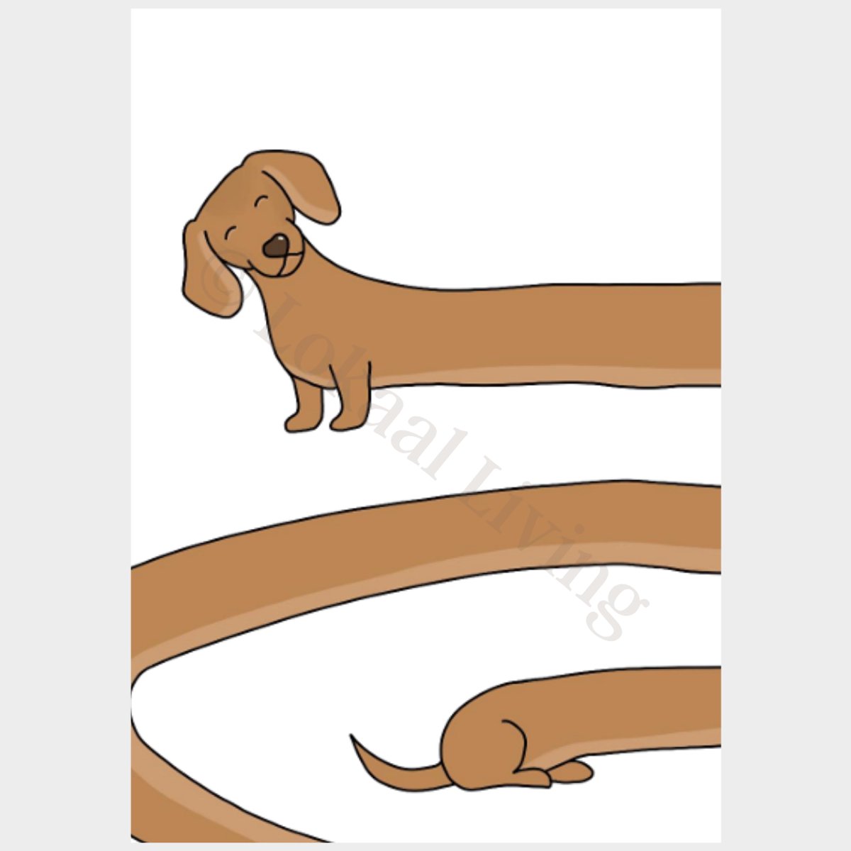 Lokaal Living a4 poster - Teckel - grappig - hond