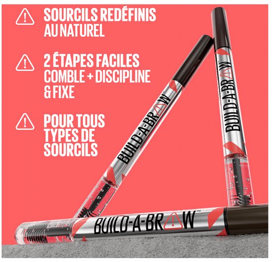 Maybelline - Build-a-Brow - Wenkbrauwpotlood/-gel - voor elk type wenkbrauw - creëert natuurlijke, vollere wenkbrauwen in slechts 2 stappen - Soft Brown
