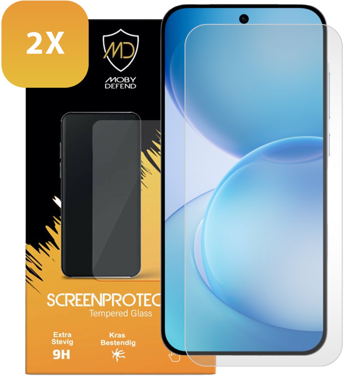2-Pack MobyDefend Screenprotectors - Geschikt voor Oppo Reno16 F/FS - Case-Friendly Screensavers - Gehard Glas
