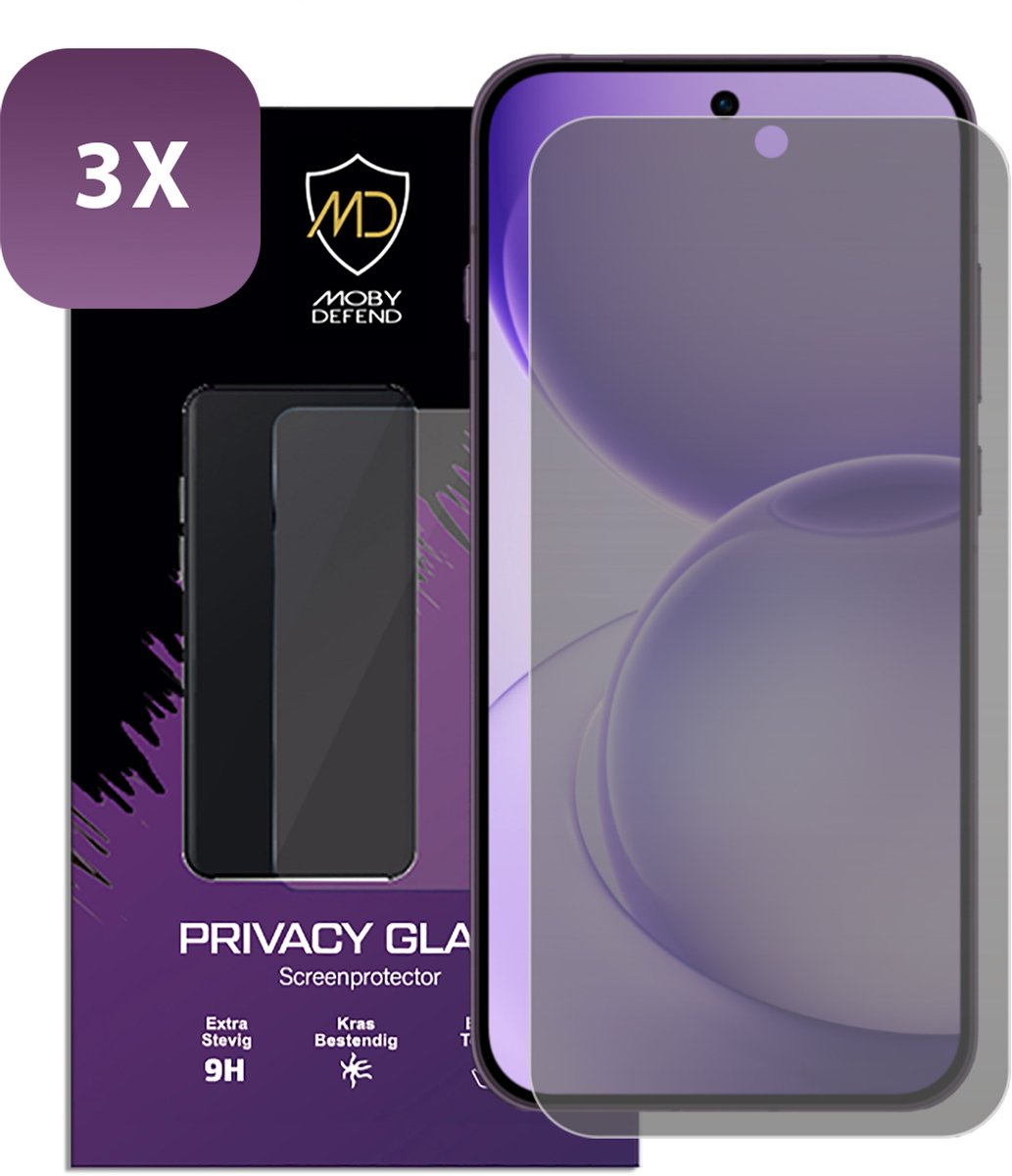 3-Pack MobyDefend Screenprotectors - Geschikt voor Oppo Reno16 - Matte Privacy Glass Screensavers