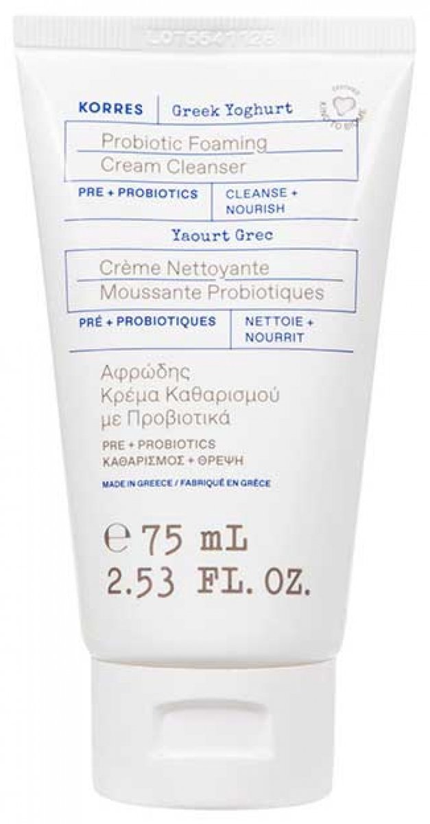 Korres Griekse Yoghurt Schuimende Reinigingscrème Probiotica 75 ml