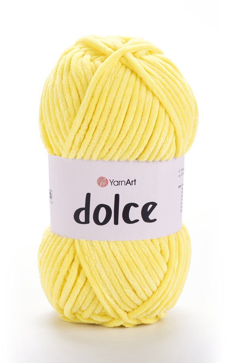 YarnArt Dolce Chenillegaren - 100% Micropolyester - voor Amigurumi Haken en Breien - 100g / 120m - Kleur 851