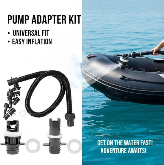Paddleboard Pomp Adapter - Opblaas Mondstuk - Watersport Voorbereiden - Universele Compatibiliteit - 7-delige set - Setkleur — afbeelding 5