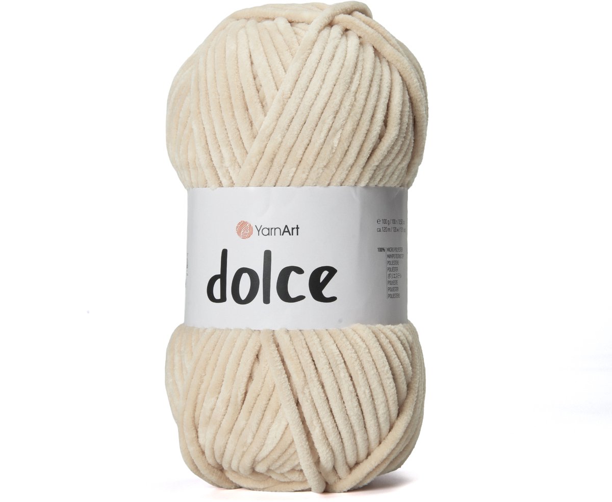 YarnArt Dolce Chenillegaren - 100% Micropolyester - voor Amigurumi Haken en Breien - 100g / 120m - Kleur 857