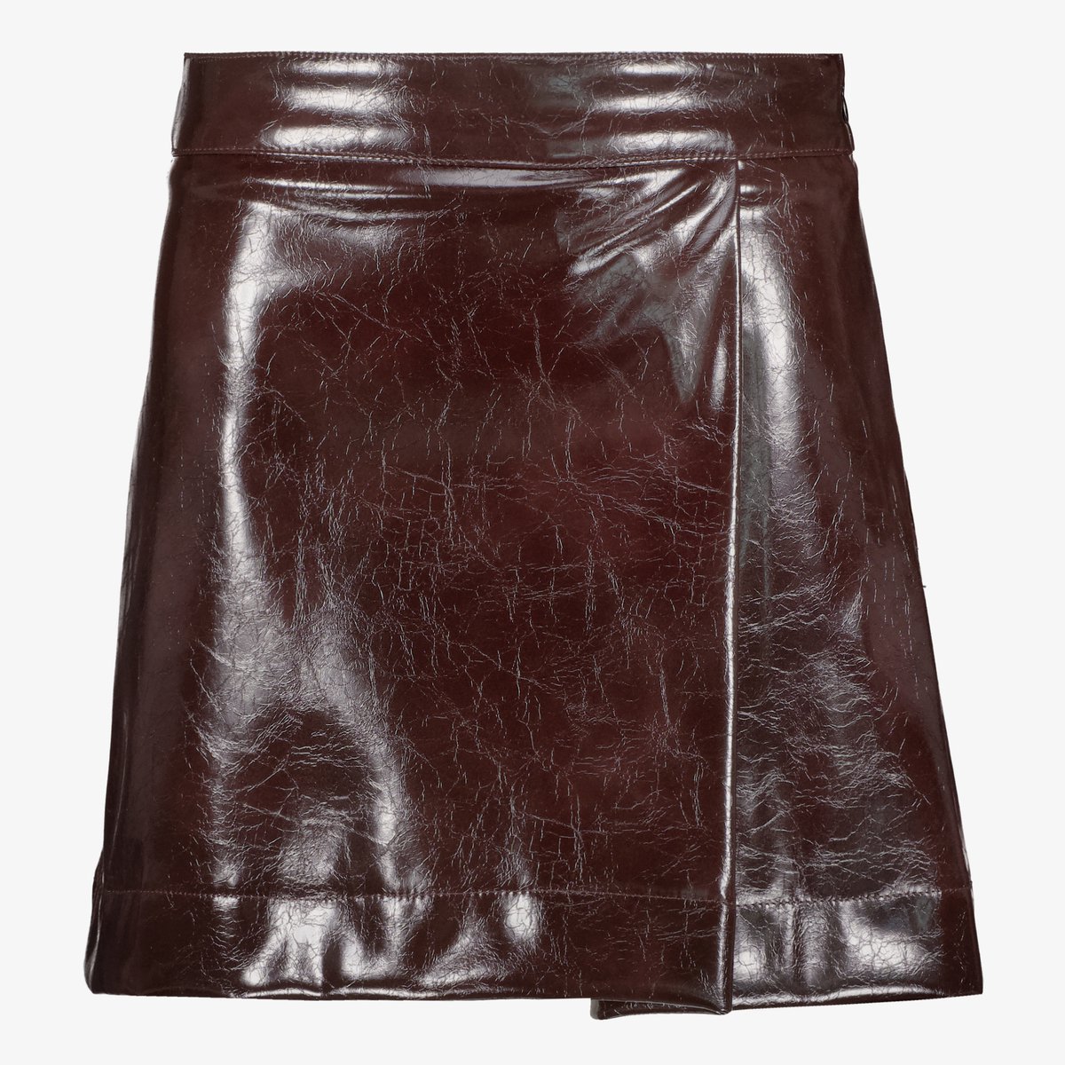 TwoDay meisjes PU rok aubergine - Rood - Maat 134/140