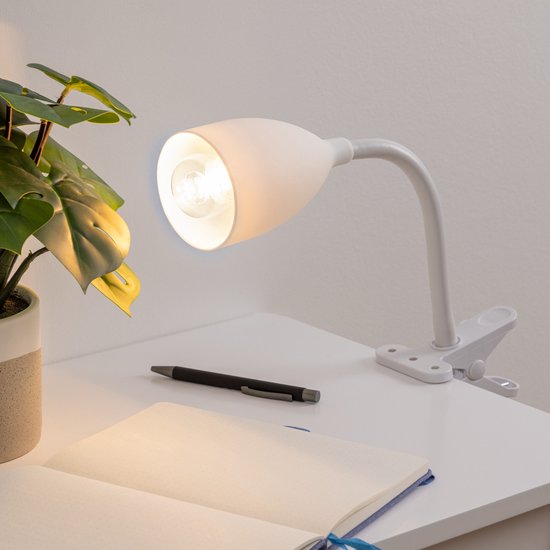 Atmosphera Klem bureaulampje - Design Light Classic - wit - H43 cm - Leeslampje — afbeelding 4