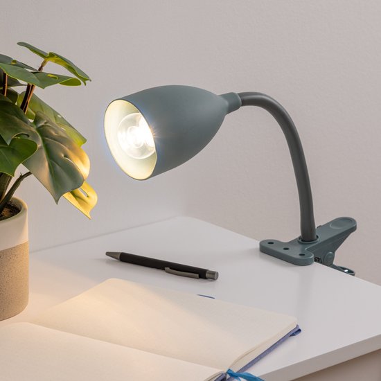 Atmosphera klem bureaulampje - Design Light Classic - jade groen - H43 cm - Leeslamp — afbeelding 3