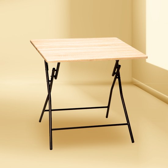Opvouwbare stalen tafel voor 4 personen met voetsteun — afbeelding 2